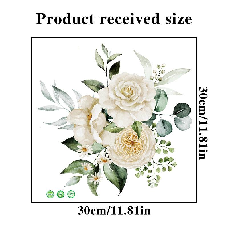 

Минимально растительный белый цветок настенные наклейки на сиденье унитаза наклейка самоклеящаяся настенная бумага 30x30cm