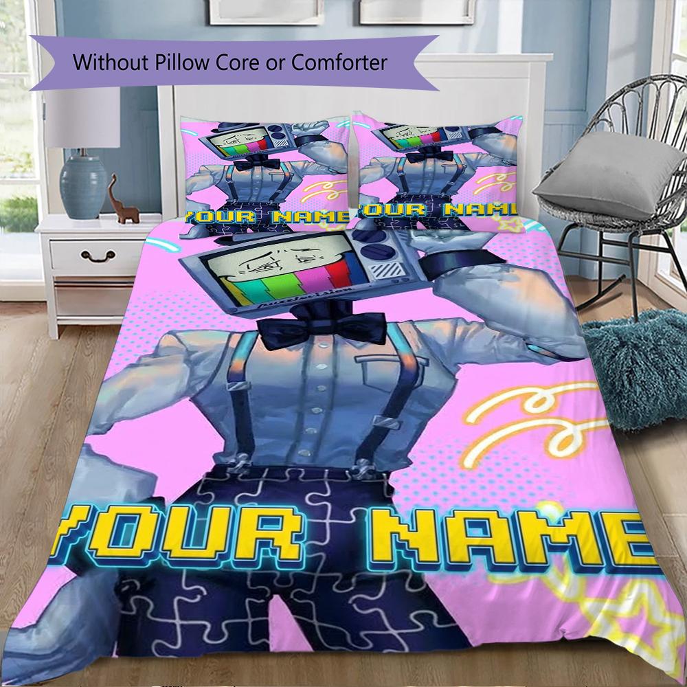 Custom Name Mr Puzzles Pattern Bedding Uilt Set Uilt Cover Pillowcase Home Decoration Birthday Gift (1*duvet Cover+2*pillowcase Without Core)