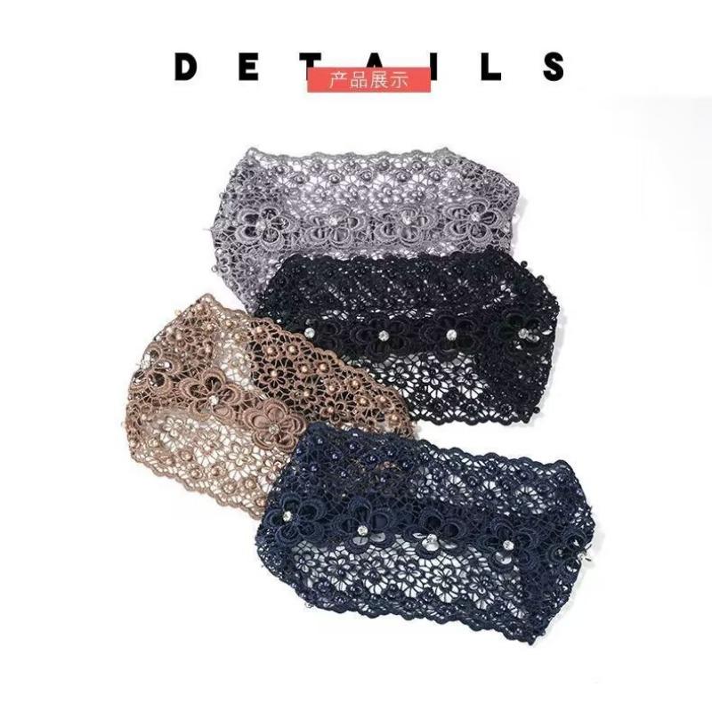 1PC Bead Rhinestone Headband Women Tie Hair Wide Edge White Hair Headband Daily Wear Korean Headband Headband Headgear Headgear