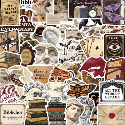 50 UNIDADES Pegatinas de Graffiti de Estética Oscura de Dibujos Animados Decorativas para Guitarra, Cuaderno, Equipaje, DIY, Pegatinas Impermeables