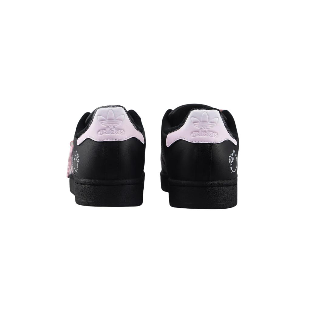 adidas Originals Superstar 2 Abrasion Resistant Low Top Skateboard Shoes Unisex Black Pink JI0079(Team840-)