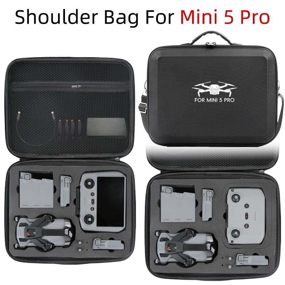 A Large Capacity Storage Bag Suitable For DJI MINI 5 PRO Set Storage Bag PU Travel Bag Compatible With RC2 RC N3 Remote Control