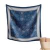 1116 New Camellia Print Silk Scarf, Summer Thin High-End Korean Fashion Chest Wrap Square Scarf and Headscarf Decoration