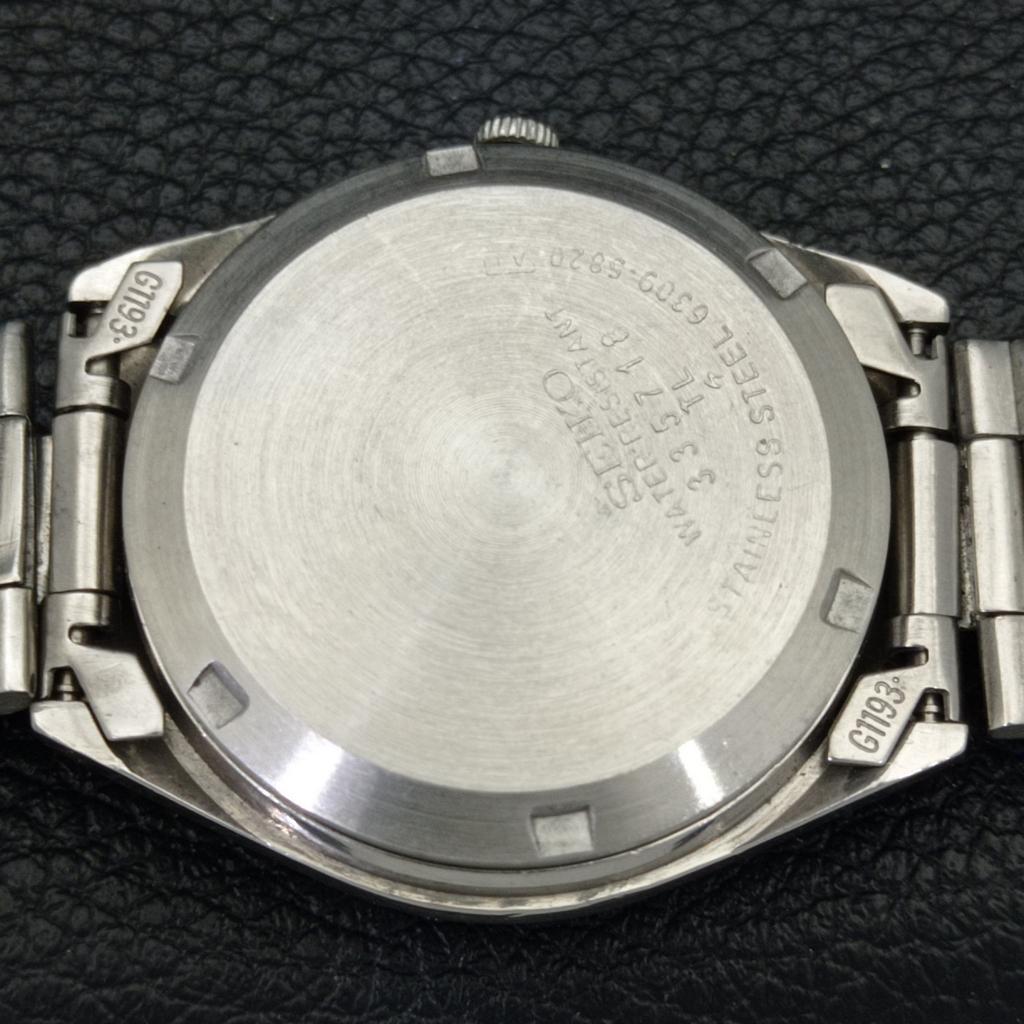 GENUINE VINTAGE SEIKO 5 AUTOMATIC JAPAN MENS WHITE COLOR DIAL WATCH a500797-5 R154-a500797