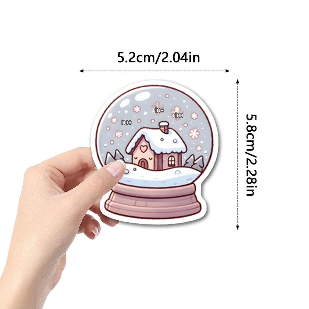 55 Creative Winter Snowman Stickers for DIY Decoration: Waterproof for Water Cups, Luggage, and Journals.