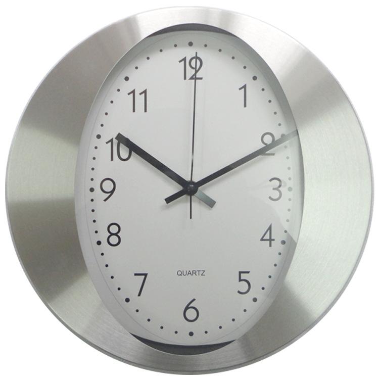 

Металлические Бесшумные Настенные Часы из Нержавеющей Стали Креативные Модные Алюминиевые Настенные Часы для Гостиной Часы
