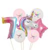147Pcs Unicorn Birthday Balloons Arch Garland Kit Happy Birthday Banner for Girls Unicorn Birthday Party Decorations Baby Shower