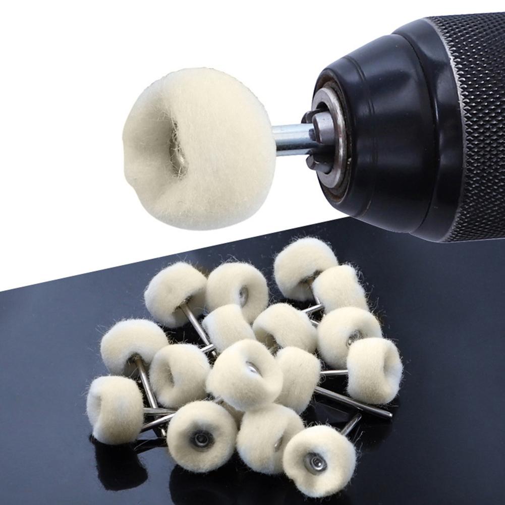 1-10pcs Mini Wool Polishing Head 3mm Shank Buffing Wheel Polish Brush Drill Rotary Abrasive Tool Car Detail Cleaning Accessories