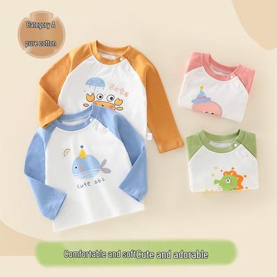 Maglia in Puro Cotone a Manica Lunga per Bambini per Primavera e Autunno - Top Base alla Moda per Ragazzi e Ragazze