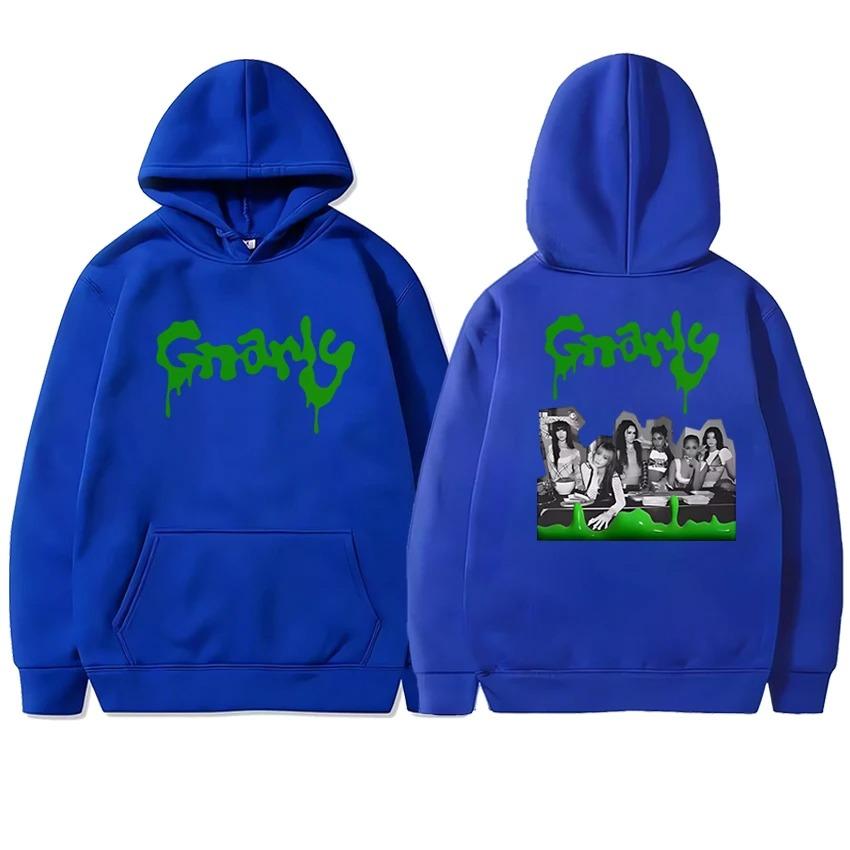 Korea Kpop KATSEYE 2026 Album Double Sided Graphic Hoodies Autumn Winter Men Women Trend Y2k Sweatshirt Unisex Fleece Pullover
