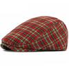HT4978 Berets Autumn Winter Cap for Men Women Retro Artist Painter Plaid Beret Hat Male Female Ivy Flat Cap Adjustable Beret Cap