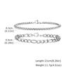2pcs Stainless Steel Bracelet for Men,Silver Color Wheat Chain Figaro Chain Link Bracelets,Hip Hop Trend Jewelry Gift