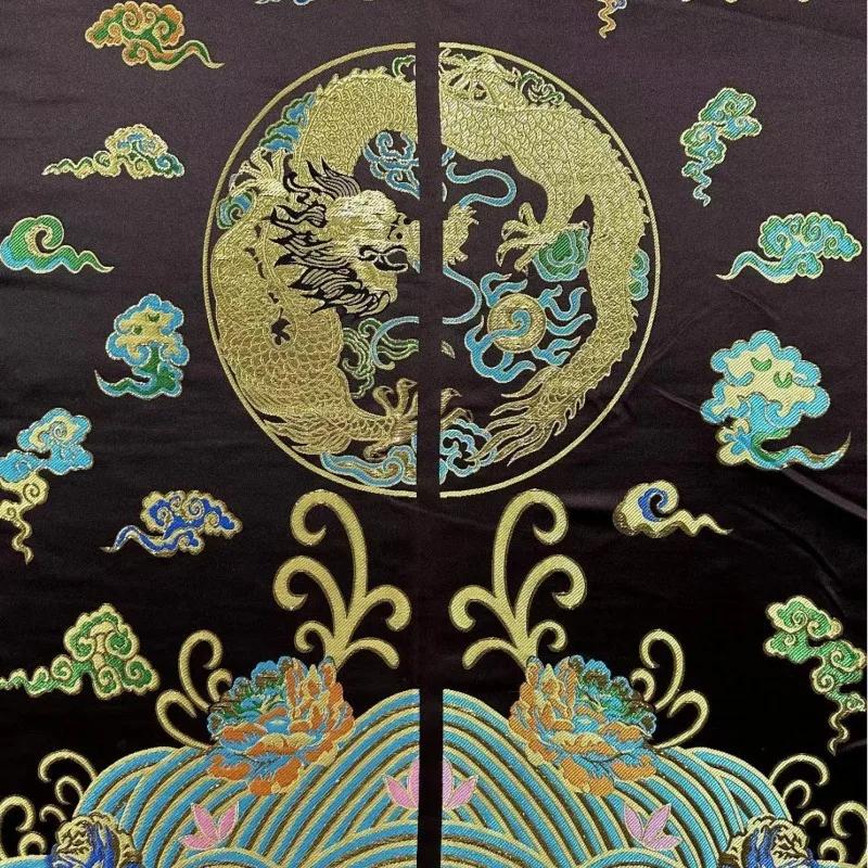 100x150cm Phoenix Tibetan Satin Imitation Brocade Fabric DIY Cheongsam Dress Fabric Double Phoenix Butterfly Dress Fabric