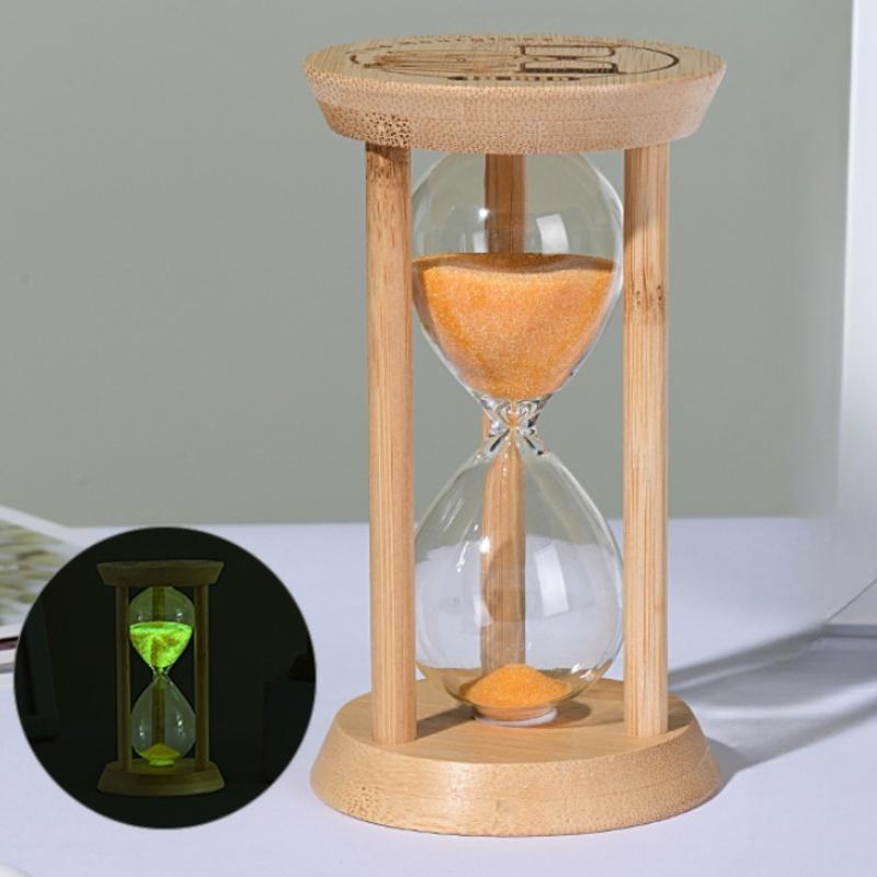 Reloj de arena de madera hecho a mano con temporizador de