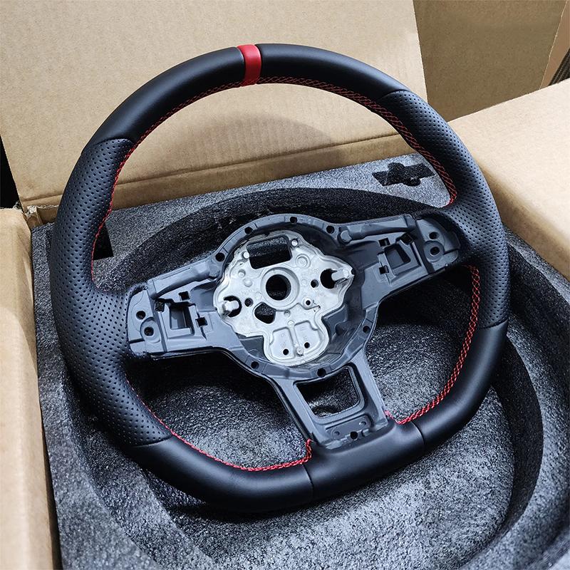 Volante TCR in Pelle Nappa Per Volkswagen Golf 7 7.5 GTI GTD GTE R 2013-2020 Polo GTI Tiguan Passat nero