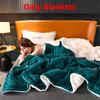 Coral Simplified Fleeces Blanket Thickened Double Layer Lounge Bed Supplies