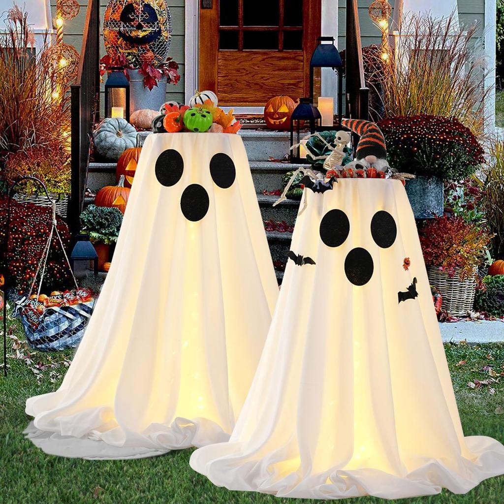 Halloween Candy Bowl Ornaments, Pvc Decoration Arrangement, Round Table Restaurant Bar Atmosphere Cafe Tablecloth Props