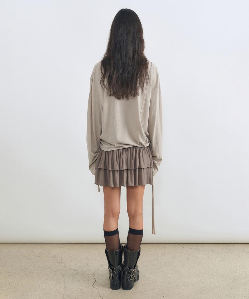 Insilence Woman Smoking Mini Skirt Mocha
