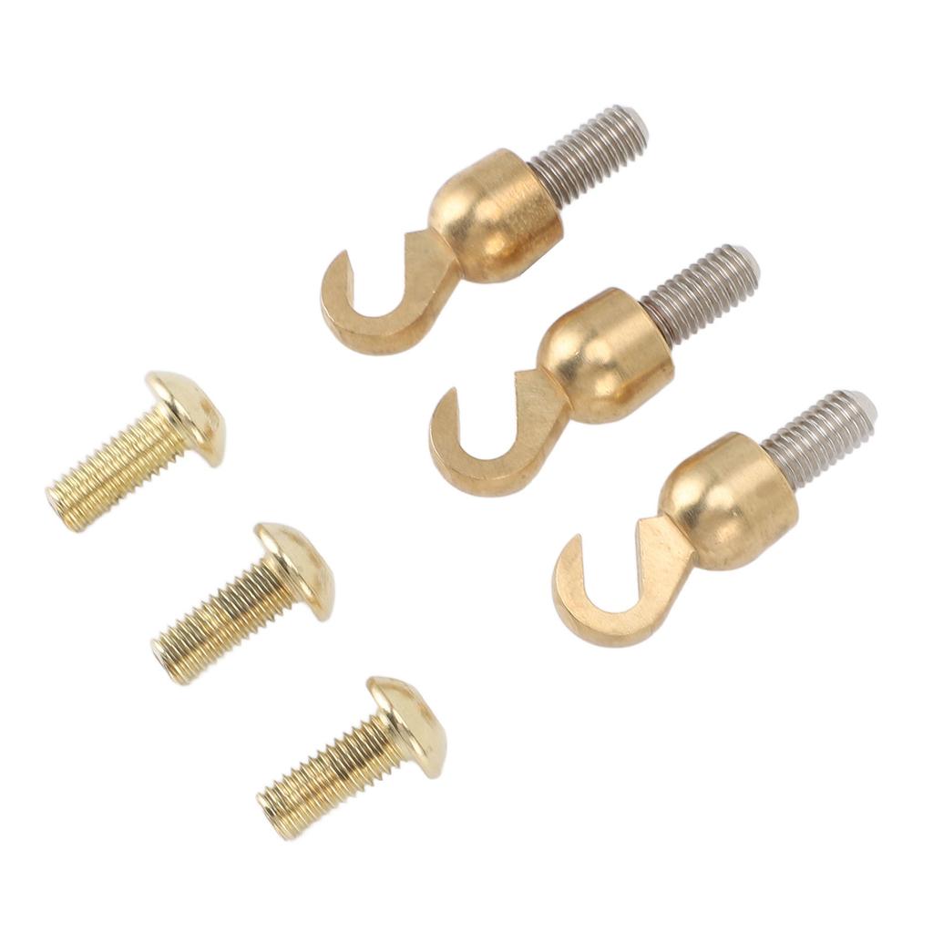 3 Sets Clock Weight Shell Hook Set Brass Shell Open Hook and Bolt for Older Style Grandfather Or Grandmother Clock