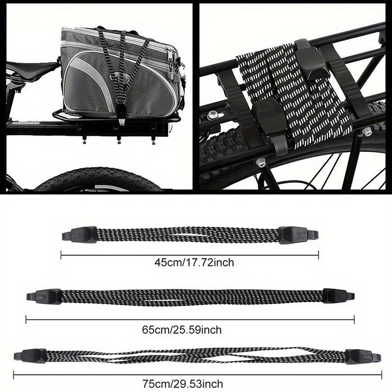 Bicycle Luggage Rope Elastic Carrier Rack Straps Elastic Rubber Belt Buckle Rope Belt with Hook Mountain Bike Bag Accessories