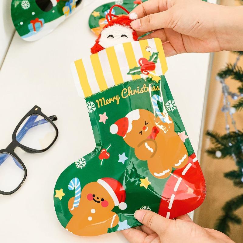 Cute Christmas Stocking Self-sealing Bags, Student Surprise Blind Bags, Cartoon Christmas Candy Bags, Packaging Gift Bags