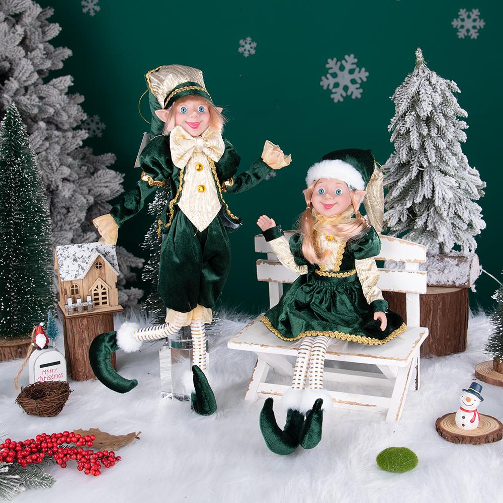 Neu Weihnachten Ornamente Plüsch Puppen Stoff Handgemachte Plüsch Elf Spielzeug Ornamente Plüsch Elf Spielzeug