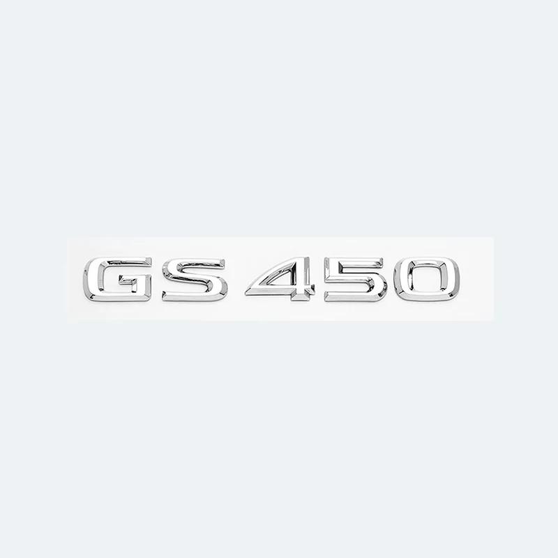 

Chrome Black 3D Letters GS200t GS250 GS300 GS400 GS460 GS450h Emblem Car Trunk Logo Sticker Accessories For Lexus GS Series Style2