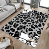1pc Leopard Print Hello Kitty Carpet Anti Slip Polyester Floor Mat for office.Bedroom
