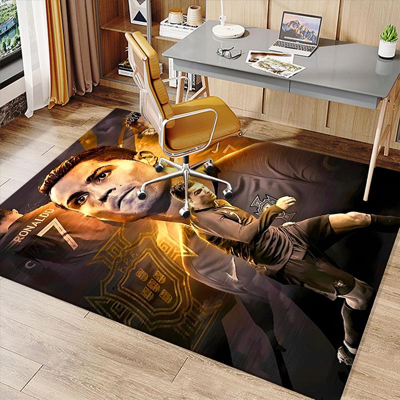 Cristiano Ronaldo Printed Absorbent Washable Carpet, Non-Slip Bathroom Mats, Kitchen Rugs, Yoga Mat,Living Room Entrance, Camping Picnic Rugs
