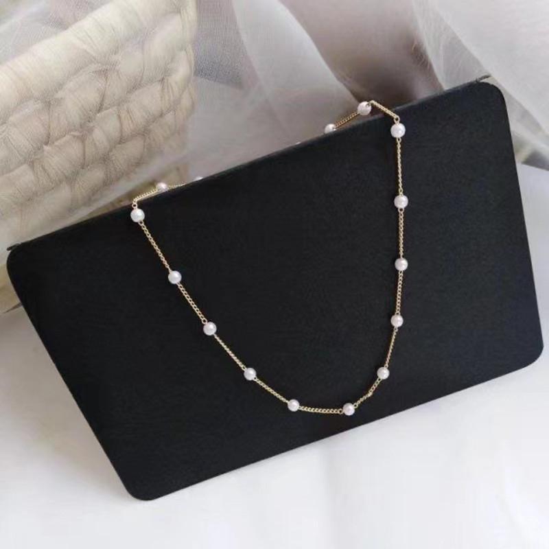 Fashionable Pearl Necklace For Women, Elegant Collarbone Chain Necklace, Versatile Accessories And Accessories