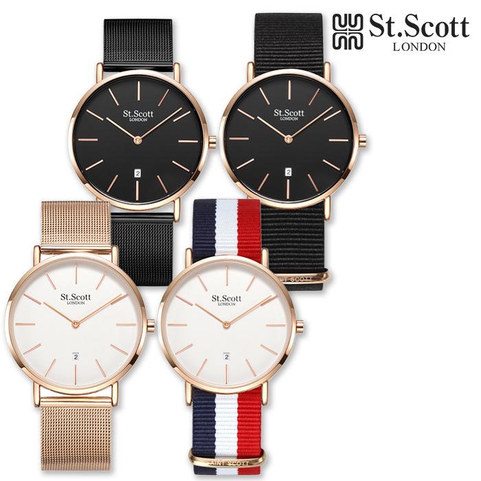 

ST.SCOTT LONDON ST5503M SET Nova Ремешок для даты, комплект из 2 предметов, мужские часы ST5503M RBB BK, черный ремешок Nato ST5503MRBB BK BLACK NATO BAND