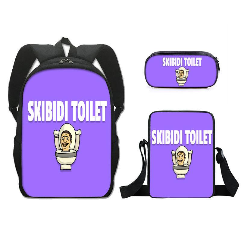 Toilet Man Skibiditoilet Elementary School Bag Large Capacity Backpack Satchel Pencil Case pencil bag