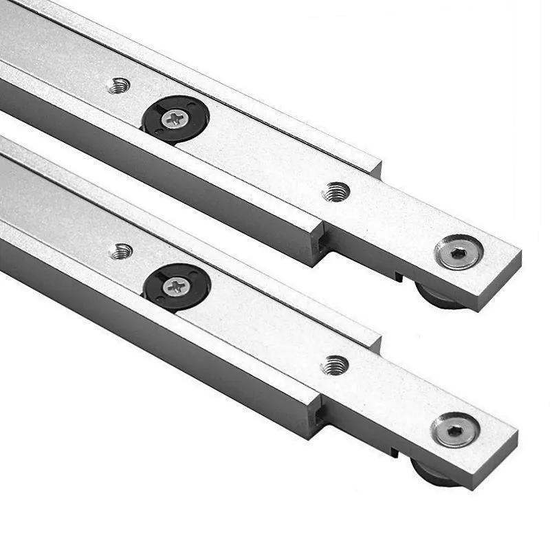 T Slot Miter Bar Slider Kit, Aluminum Alloy T-shaped Rail Oblique Joint Slider With Wheels - Non Perforated T-shaped Bar Guide