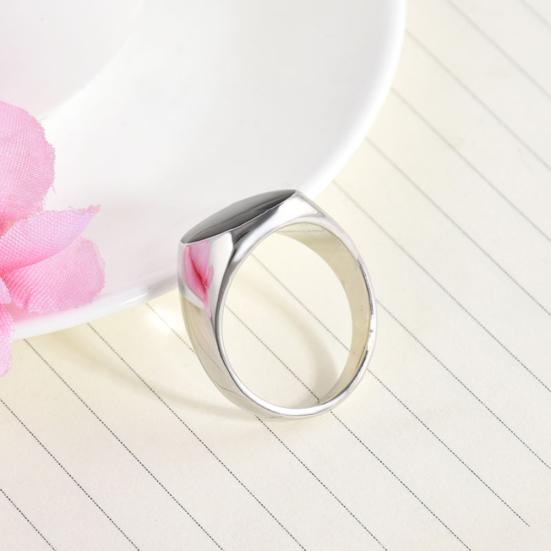 Signet Ring Fashion Solid Polished Stainless Steel Band Men Finger Jewelry Gift Signet Ring Fashion Solid Polished Stainless Steel Band Men Finger Jewelry Gift