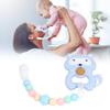 Baby Cartoon Teething Toy Food Grade Silicone Infant Chew Toy   Shape and Chain Design