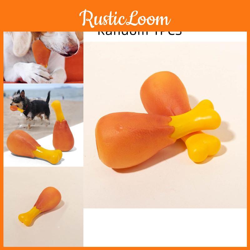 Authentic Simulated Round Chicken Leg Dog Toy For Chewing And Teeth Cleaning