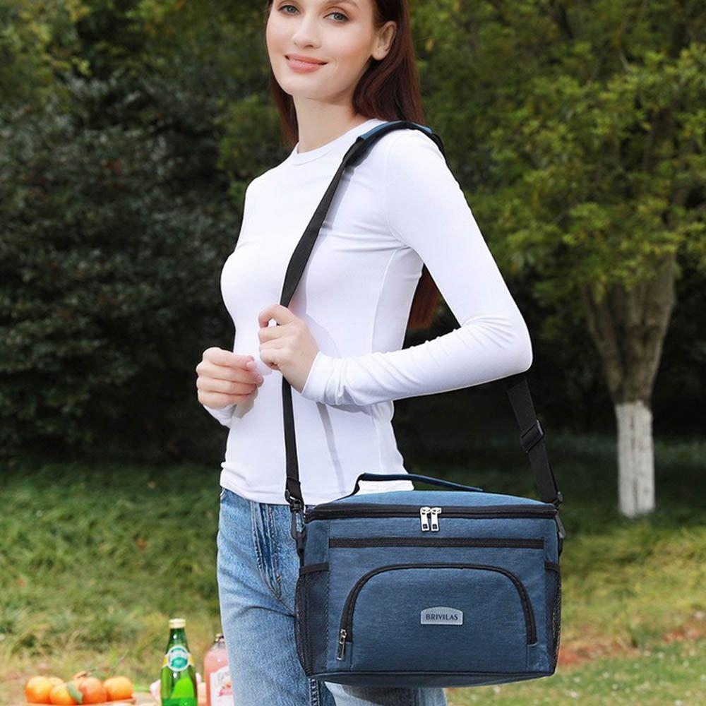 25L Insulated Cooler Tote Large Capacity Food Carrier Bag Shoulder Lunch Bag  Office Worker