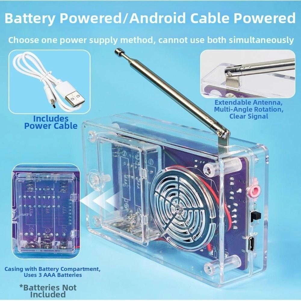Adjustable Frequency DIY FM Radio Electronic Kit FM Radio Soldering Assembly Teaching Experiment