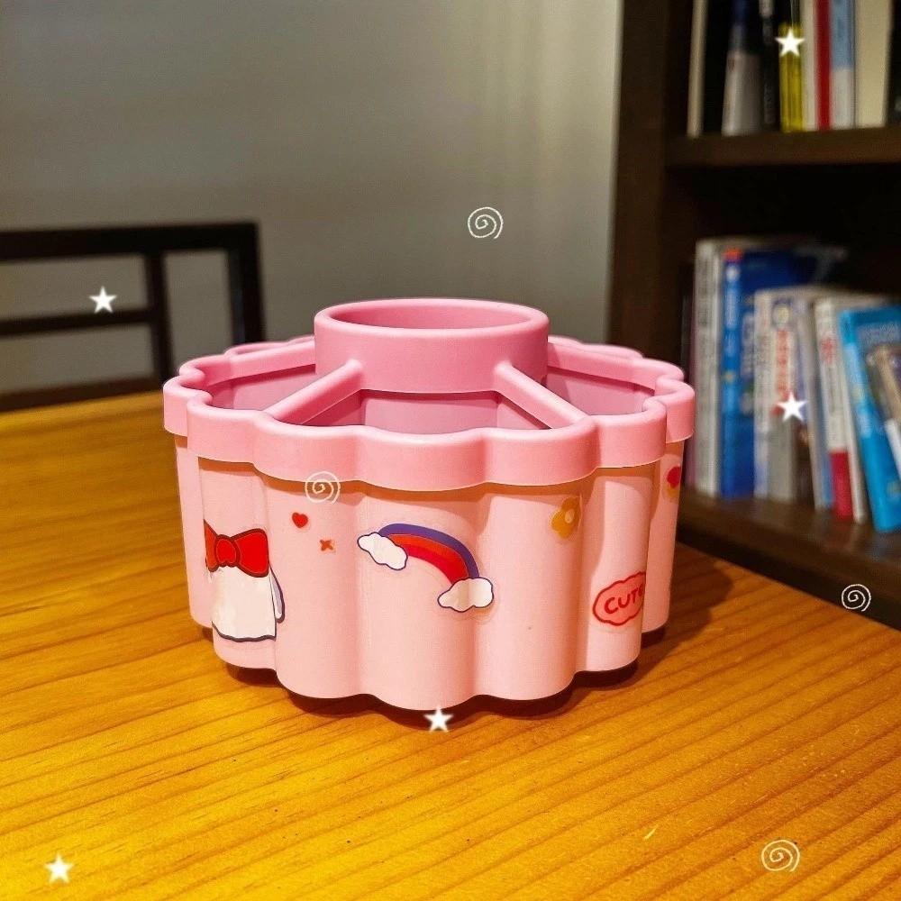 Large Capacity Desktop Organizer Rotatable Storage Holder Container Pencil Box Office Supplies