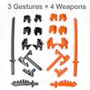 Figurines d'Action Mobiles Non Toxiques à 13 Articulations Robot Métamorphe Mannequin Imprimé en 3D Personnage Jouets à Assembler Jeu Parent-Enfant Cadeaux pour Enfants