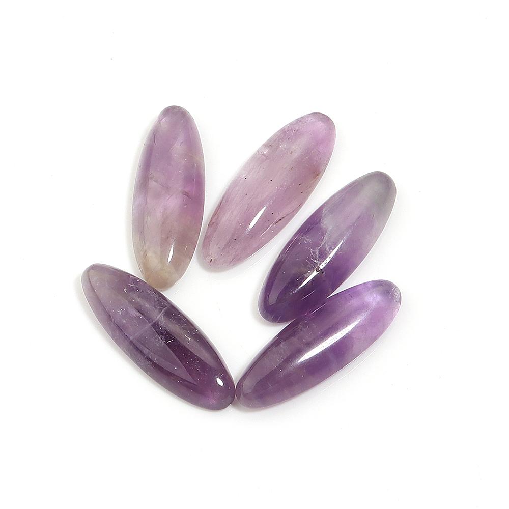 2-5 Stück/Los Natürliche Steinkabochonen Unregelmäßig Oval Quadrat Wassertropfenförmig Amethyst-Kabochon Für DIY Ringe Halsketten Zubehör