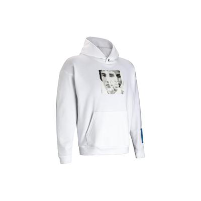 Under Armour X Bruce Lee Collaboration UA Spring Collection Bruce Lee Character Print Hoodie Men Hoodies White 1385302-100