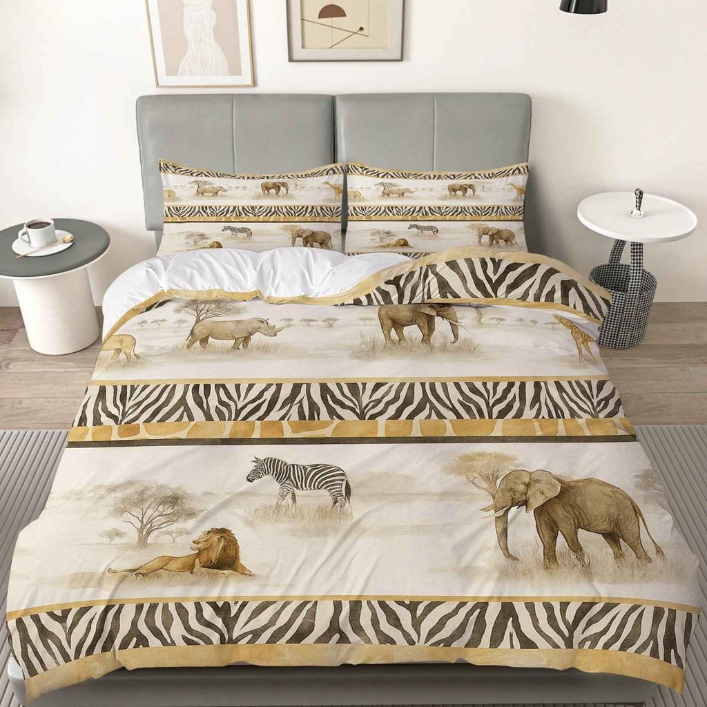 3Pcs Lion Sphinx Bedding Set Grim Reaper 3D Printed Single Queen Size Duvet Cover Set For Kids Adult Bedroom Home Decor