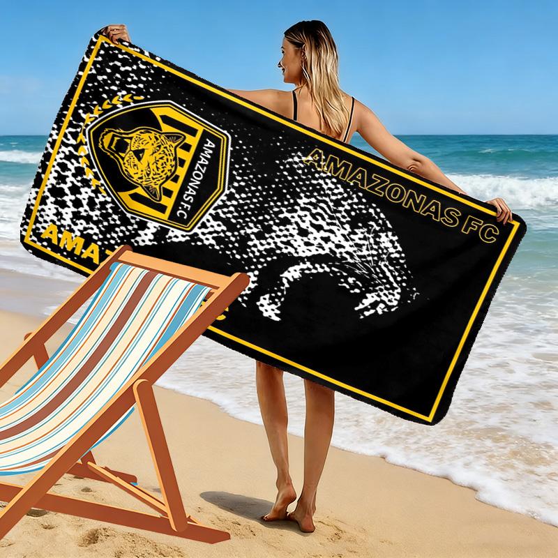 AMAZONAS FC Logo Aufdruck Strandtuch, Großes Weiches Schnelltrocknendes Handtuch für Strand Camping Schwimmen