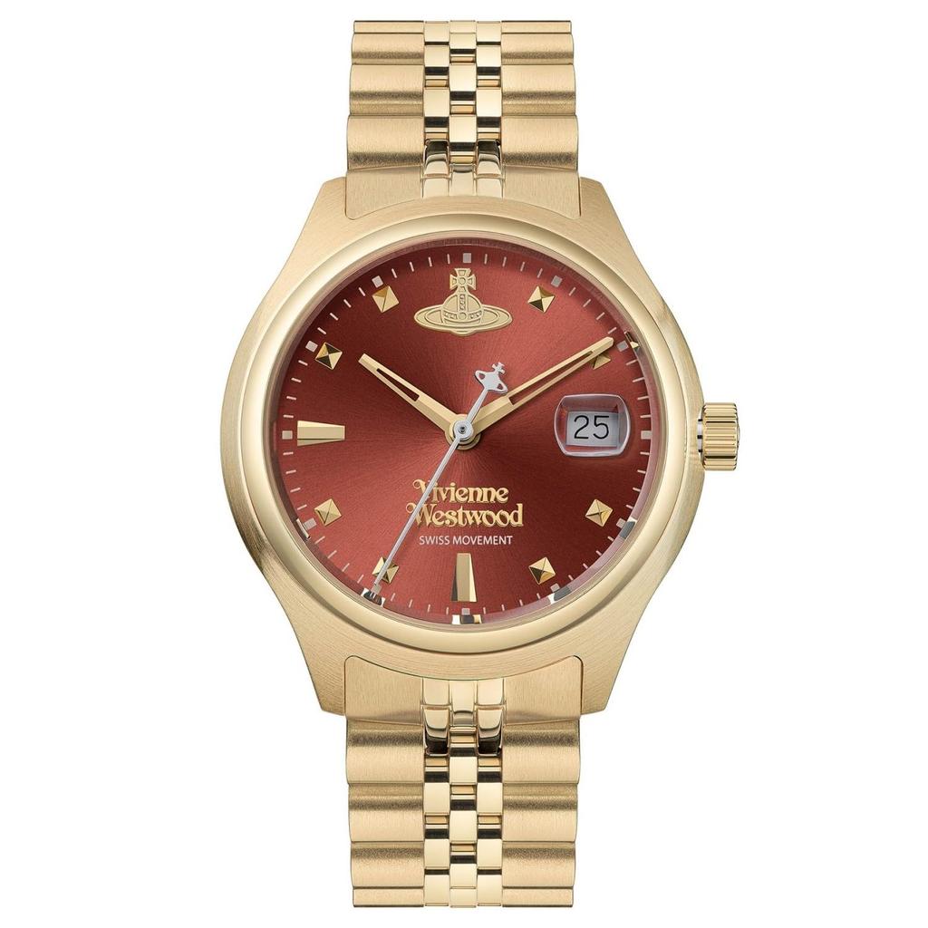 VIVIENNE WESTWOOD Watch VV311RBGD Women's Red Gold Stainless Steel Case, Daily Life Waterproof Design