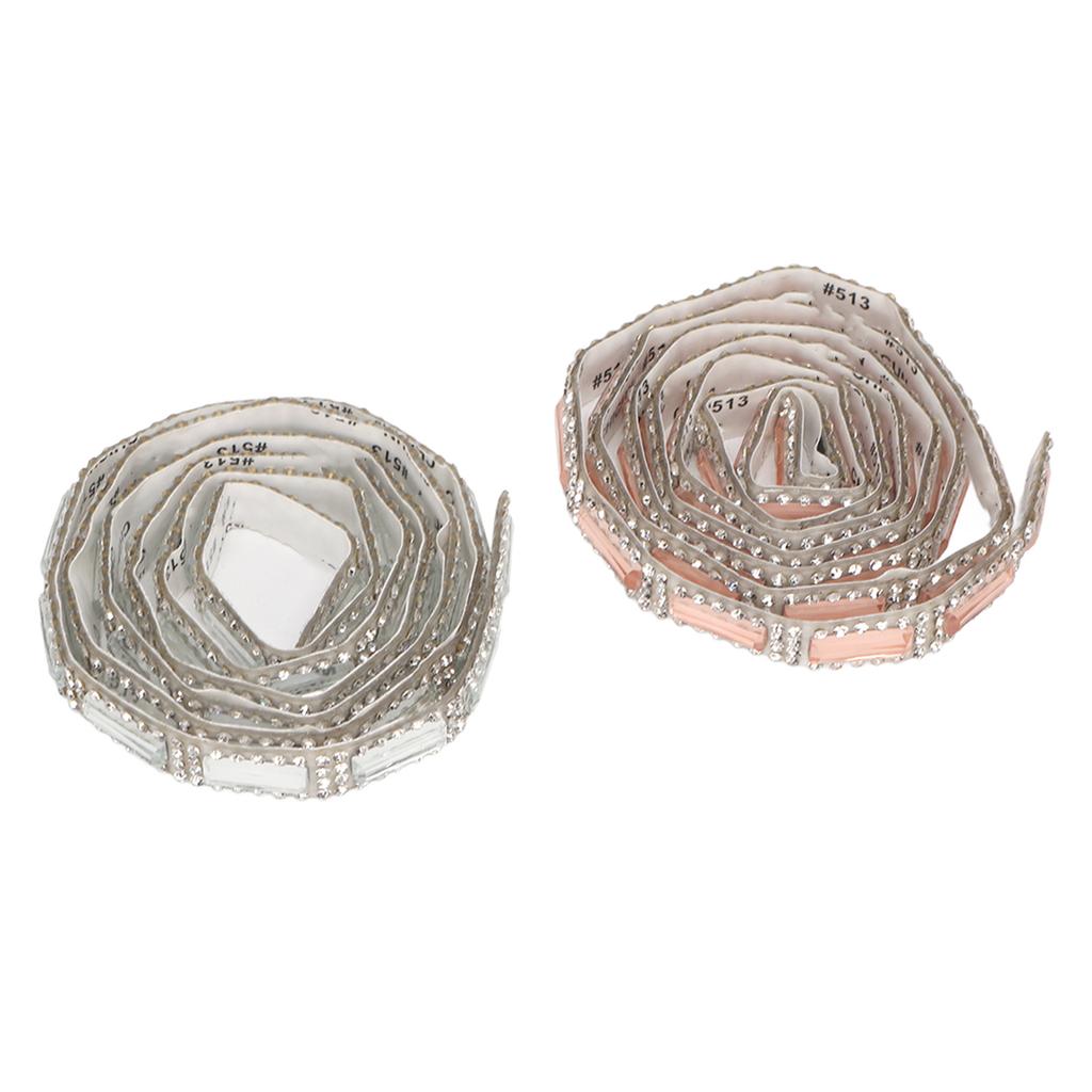 6 Meter Selbstklebendes Strassband 1cm Glänzendes Champagnerweißes Strassband für DIY