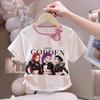 Girls' Fashionized Witch-Hunting Girl Group Top - Summer Children's Round-neck Short-sleeved Pure Cotton T-shirt