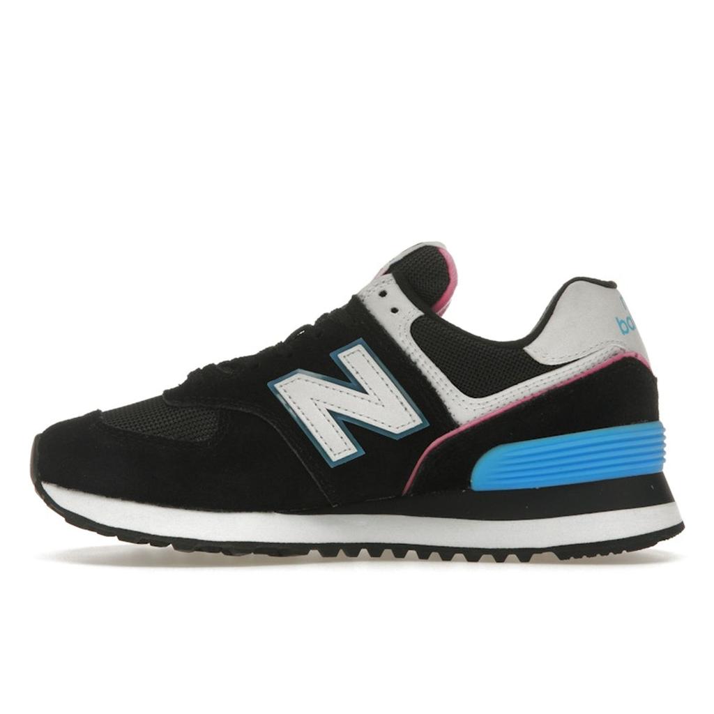 New Balance  574 Black Vibrant Sky Pink Women Sneakers WL574CK2