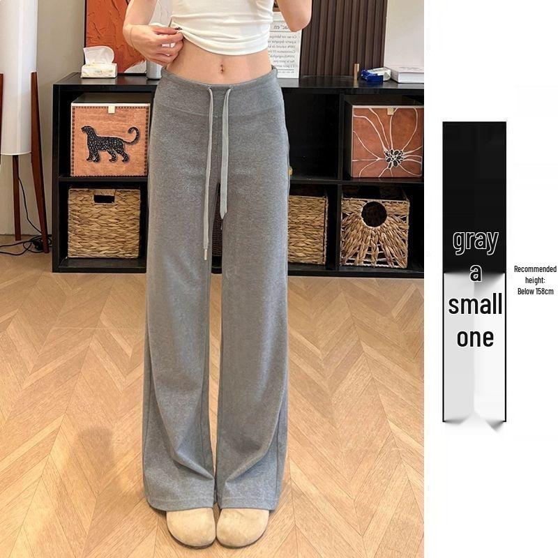 

Women s Gray High Waist Petite Wide Leg Sweatpants - Slimming, Loose, Casual for Spring, Summer, and Autumn 2026 S (70-95 jin)