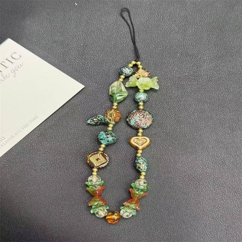 Small Plastic Phone Lanyard with Secure Clasp Universal Designs Short Phone Charm Present for Smartphones & Keychains
